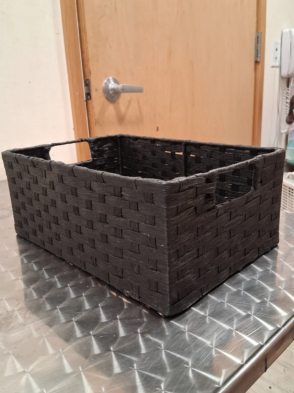 Black Woven Storage Basket - Home Accents